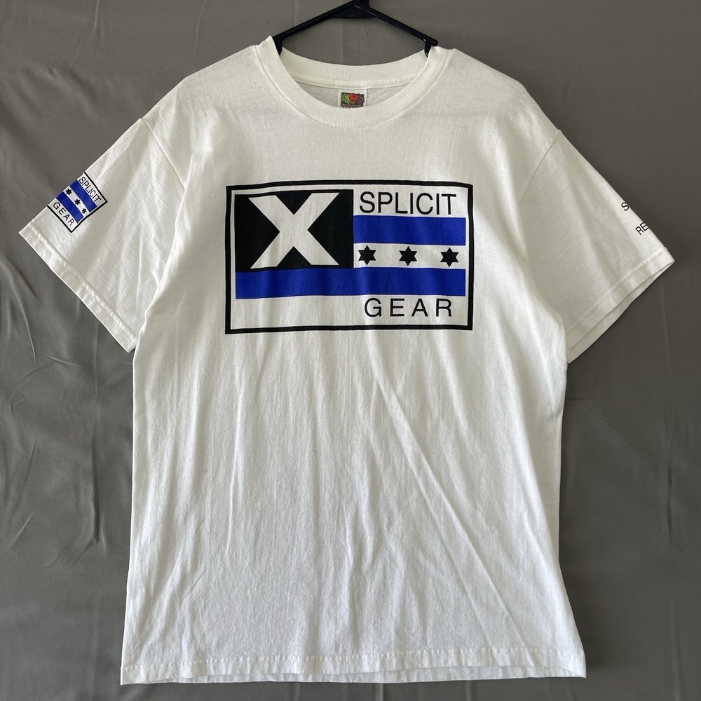 Vintage Xplicit Gear Rap T Shirt Simply Raw Records Men's Large White Rare